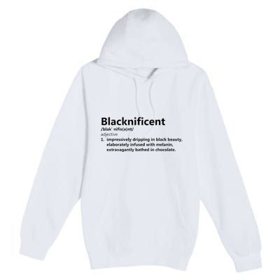 Blacknificent Definition Culture Heritage Empower Pride Love Premium Pullover Hoodie