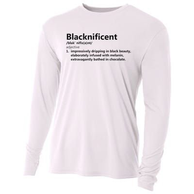 Blacknificent Definition Culture Heritage Empower Pride Love Cooling Performance Long Sleeve Crew