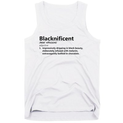 Blacknificent Definition Culture Heritage Empower Pride Love Tank Top