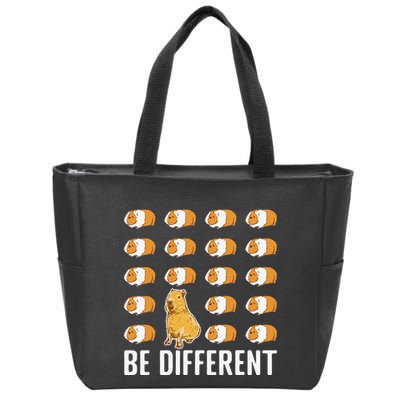 Be different Capybaras Funny Capibara Rodent Capybara  Zip Tote Bag
