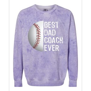 Best Dad Coach Ever Funny Baseball Tee for Sport Lovers Colorblast Crewneck Sweatshirt