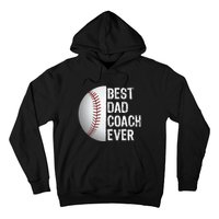 Best Dad Coach Ever Funny Baseball Tee for Sport Lovers Hoodie