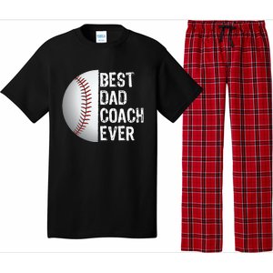 Best Dad Coach Ever Funny Baseball Tee for Sport Lovers Pajama Set