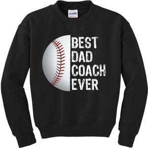 Best Dad Coach Ever Funny Baseball Tee for Sport Lovers Kids Sweatshirt