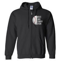 Best Dad Coach Ever Funny Baseball Tee for Sport Lovers Full Zip Hoodie