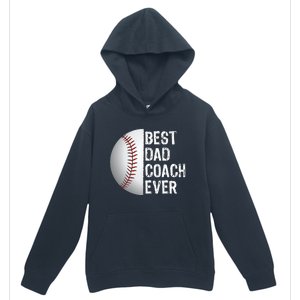 Best Dad Coach Ever Funny Baseball Tee for Sport Lovers Urban Pullover Hoodie