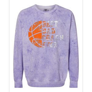 Best Dad Coach Ever Father's Day Basketball Colorblast Crewneck Sweatshirt