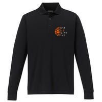 Best Dad Coach Ever Father's Day Basketball Performance Long Sleeve Polo