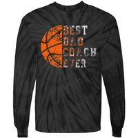 Best Dad Coach Ever Father's Day Basketball Tie-Dye Long Sleeve Shirt