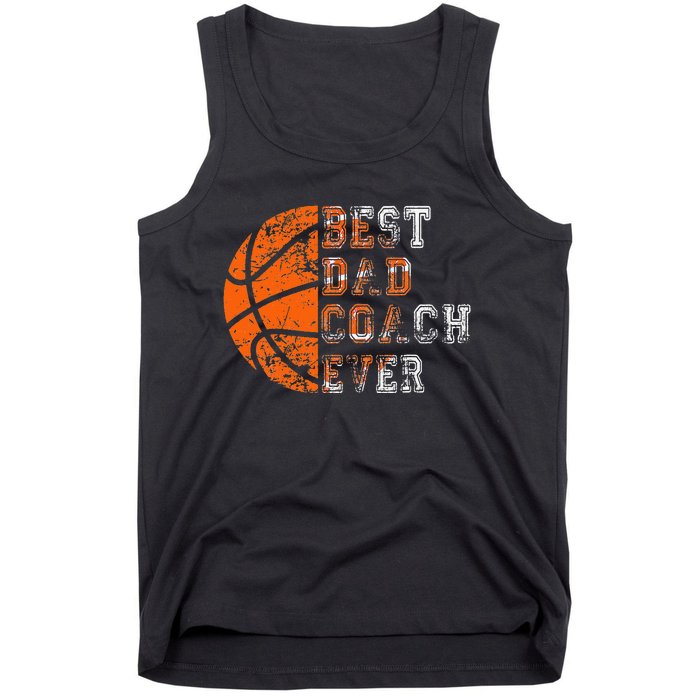 Best Dad Coach Ever Father's Day Basketball Tank Top