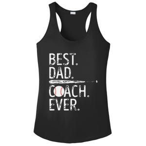 Best Dad Coach Ever Baseball Patriotic For Fathers Day Ladies PosiCharge Competitor Racerback Tank