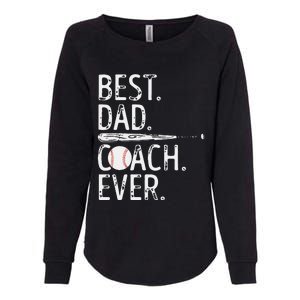 Best Dad Coach Ever Baseball Patriotic For Fathers Day Womens California Wash Sweatshirt