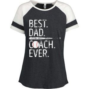 Best Dad Coach Ever Baseball Patriotic For Fathers Day Enza Ladies Jersey Colorblock Tee