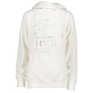 Best Dad Coach Ever Baseball Patriotic For Fathers Day Womens Funnel Neck Pullover Hood