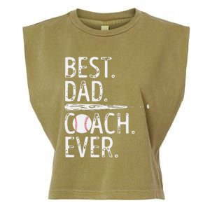 Best Dad Coach Ever Baseball Patriotic For Fathers Day Garment-Dyed Women's Muscle Tee