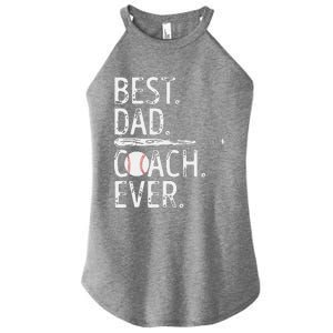 Best Dad Coach Ever Baseball Patriotic For Fathers Day Women's Perfect Tri Rocker Tank