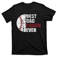 Best Dad Coach Ever Baseball Fathers Day Baseball Dad Coach T-Shirt