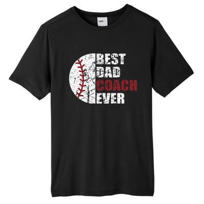 Best Dad Coach Ever Baseball Fathers Day Baseball Dad Coach Tall Fusion ChromaSoft Performance T-Shirt