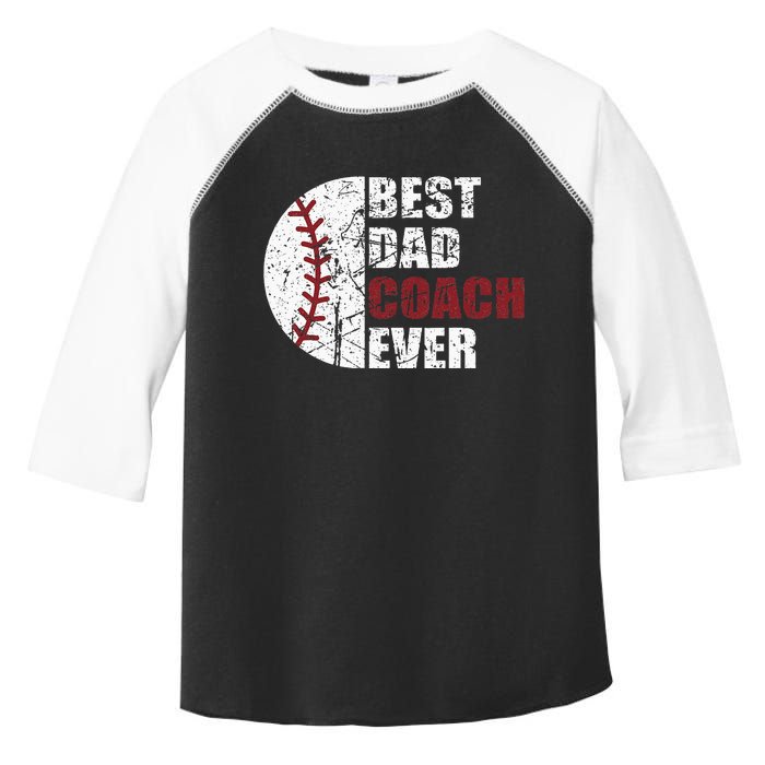 Best Dad Coach Ever Baseball Fathers Day Baseball Dad Coach Toddler Fine Jersey T-Shirt