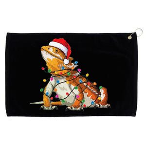 Bearded Dragon Christmas Lights Bearded Dragon Lover Xmas Grommeted Golf Towel