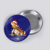 Bearded Dragon Christmas Lights Bearded Dragon Lover Xmas Button