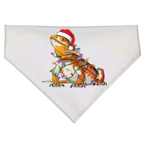 Bearded Dragon Christmas Lights Bearded Dragon Lover Xmas USA-Made Doggie Bandana