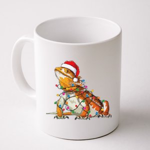 Bearded Dragon Christmas Lights Bearded Dragon Lover Xmas Coffee Mug