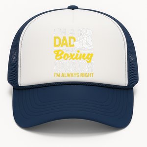 Boxer Daddy Coaches Fathers Day I'm A Dad And A Boxing Coach Trucker Hat