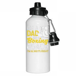 Boxer Daddy Coaches Fathers Day I'm A Dad And A Boxing Coach Aluminum Water Bottle