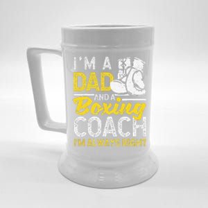 Boxer Daddy Coaches Fathers Day I'm A Dad And A Boxing Coach Beer Stein