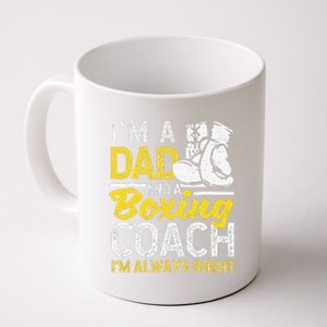 Boxer Daddy Coaches Fathers Day I'm A Dad And A Boxing Coach Coffee Mug