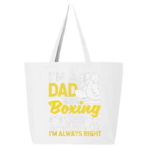 Boxer Daddy Coaches Fathers Day I'm A Dad And A Boxing Coach 25L Jumbo Tote