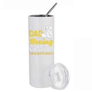 Boxer Daddy Coaches Fathers Day I'm A Dad And A Boxing Coach Stainless Steel Tumbler