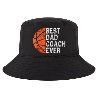 Best Dad Coach Ever Fathers Day Basketball Player Fan Papa Cool Comfort Performance Bucket Hat