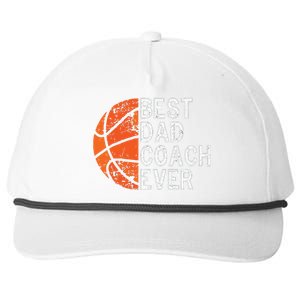 Best Dad Coach Ever Fathers Day Basketball Player Fan Papa Snapback Five-Panel Rope Hat