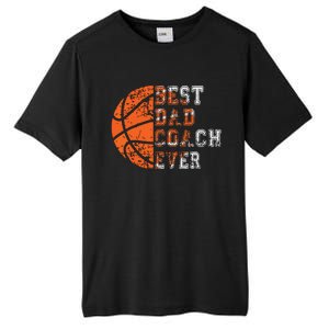 Best Dad Coach Ever Fathers Day Basketball Player Fan Papa Tall Fusion ChromaSoft Performance T-Shirt