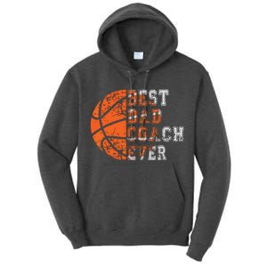 Best Dad Coach Ever Fathers Day Basketball Player Fan Papa Tall Hoodie