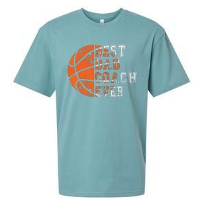 Best Dad Coach Ever Fathers Day Basketball Player Fan Papa Sueded Cloud Jersey T-Shirt