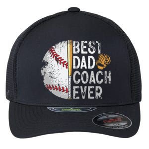 Best Dad Coach Ever Funny Baseball Tee For Sport Lovers Fan Flexfit Unipanel Trucker Cap