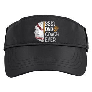 Best Dad Coach Ever Funny Baseball Tee For Sport Lovers Fan Adult Drive Performance Visor