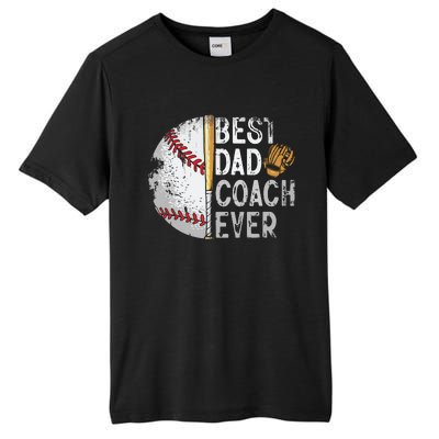 Best Dad Coach Ever Funny Baseball Tee For Sport Lovers Fan Tall Fusion ChromaSoft Performance T-Shirt