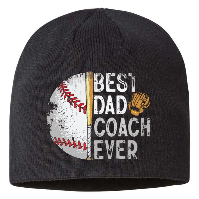 Best Dad Coach Ever Funny Baseball Tee For Sport Lovers Fan Sustainable Beanie