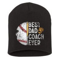 Best Dad Coach Ever Funny Baseball Tee For Sport Lovers Fan Short Acrylic Beanie