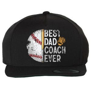 Best Dad Coach Ever Funny Baseball Tee For Sport Lovers Fan Wool Snapback Cap