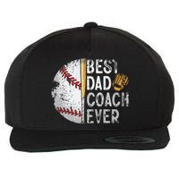 Best Dad Coach Ever Funny Baseball Tee For Sport Lovers Fan Wool Snapback Cap