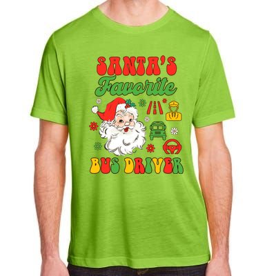 Bus Driver Christmas Xmas Vibes SantaS Favorite Bus Driver Adult ChromaSoft Performance T-Shirt