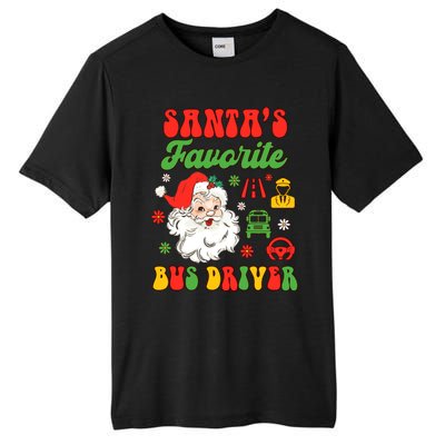 Bus Driver Christmas Xmas Vibes SantaS Favorite Bus Driver Tall Fusion ChromaSoft Performance T-Shirt