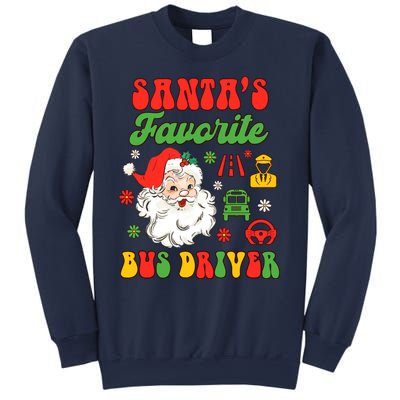 Bus Driver Christmas Xmas Vibes SantaS Favorite Bus Driver Sweatshirt