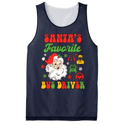 Bus Driver Christmas Xmas Vibes SantaS Favorite Bus Driver Mesh Reversible Basketball Jersey Tank