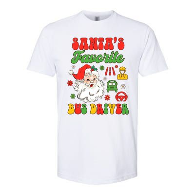 Bus Driver Christmas Xmas Vibes SantaS Favorite Bus Driver Softstyle CVC T-Shirt